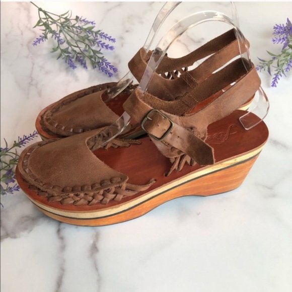 Free People Leather Platform Moccasins, Size 8 - Picture 8 of 8